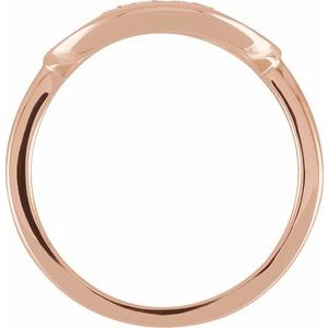 14K Rose Gold .08 CTW Natural Diamond Initial C Signet Ring