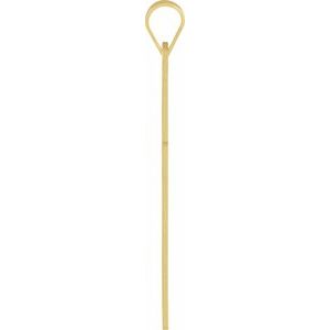 14K Yellow Gold 36.8x18 mm Geometric Cross Pendant