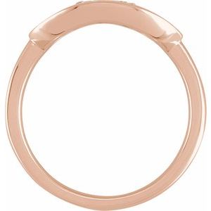 14K Rose Gold 1/10 CTW Natural Diamond Initial H Signet Ring