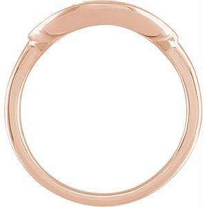 14K Rose Gold .08 CTW Natural Diamond Initial X Signet Ring