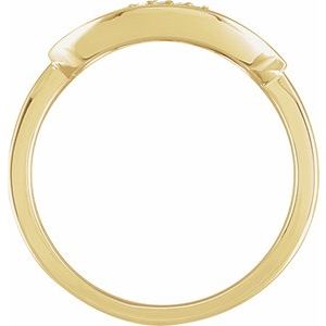 14K Yellow Gold 1/10 CTW Natural Diamond Initial Z Signet Ring