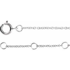 14K White Gold .05 CTW Natural Diamond Initial F 6-7" Bracelet