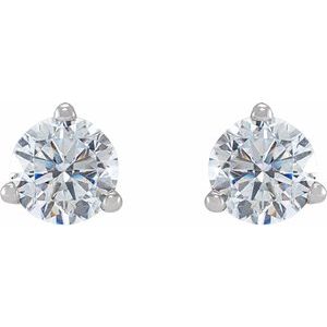 14K White Gold 3/8 CTW Natural Diamond Earrings