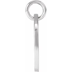 Sterling Silver Script Initial H Pendant