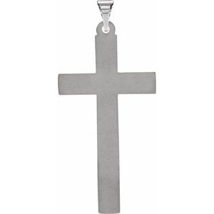 14K White Gold Cross Pendant