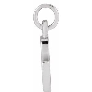 Platinum Petite Initial C Pendant