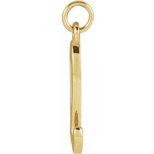 14K Yellow Gold Petite Initial L Pendant