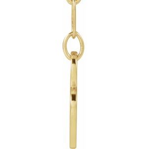 14K Yellow Gold Mama Heart 18" Necklace