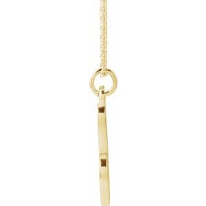 14K Yellow Gold Petite Initial B 16" Necklace