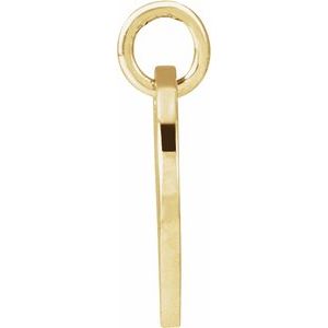 14K Yellow Gold Script Initial K Pendant