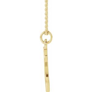 14K Yellow Gold Petite Initial T 16" Necklace