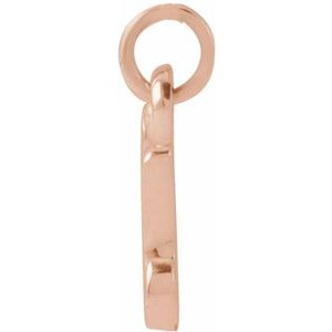 14K Rose Gold Petite Initial U Pendant