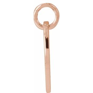 14K Rose Gold Script Initial S Pendant