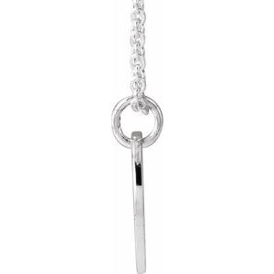 Platinum Script Initial S 16-18" Necklace