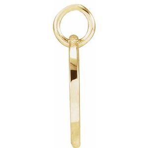 14K Yellow Gold Script Initial N Pendant