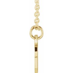 14K Yellow Gold Script Initial D 16-18" Necklace