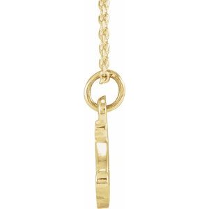 14K Yellow Gold Petite Initial S 16" Necklace
