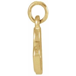14K Yellow Gold Petite Initial N Pendant