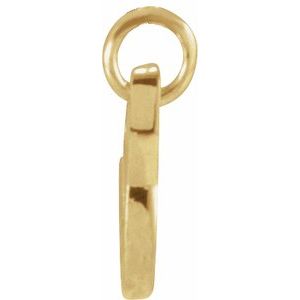 14K Yellow Gold Petite Initial V Pendant