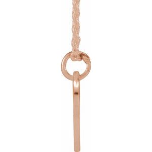 14K Rose Gold Script Initial Z 16-18" Necklace