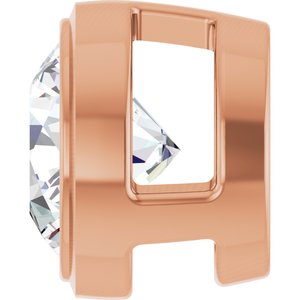 14K Rose Gold 1/2 CT Natural Diamond Slide Pendant