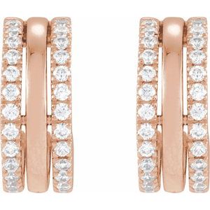 14K Rose Gold 1/2 CTW Natural Diamond Earrings