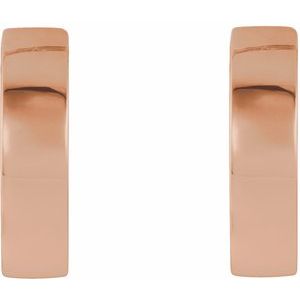 14K Rose Gold Hinged 16.5 mm Hoop Earrings