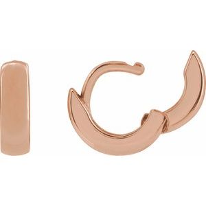 14K Rose Gold Hinged 8 mm Hoop Earrings