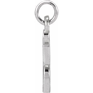 14K White Gold Petite Initial I Pendant