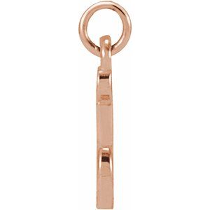 14K Rose Gold Petite Initial I Pendant
