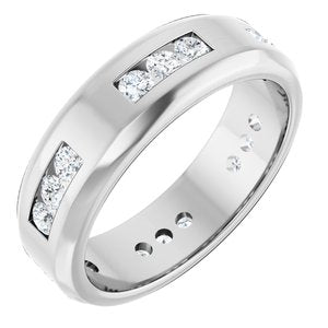 14K White Gold 1 CTW Natural Diamond Band