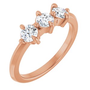 14K Rose Gold 3/4 CTW Natural Diamond Anniversary Band
