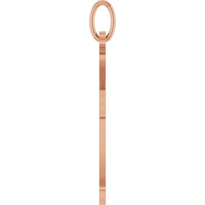 14K Rose Gold Cross Pendant