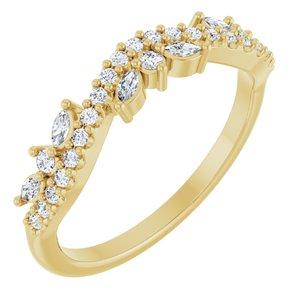 14K Yellow Gold 1/3 CTW Natural Diamond Anniversary Band