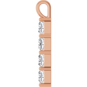 14K Rose Gold 1 5/8 CTW Lab-Grown Diamond Pendant