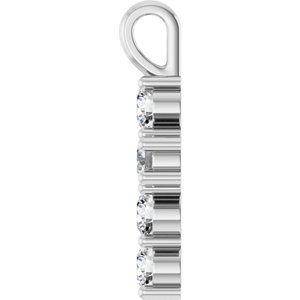 10K White Gold 1/2 CTW Natural Diamond Pendant