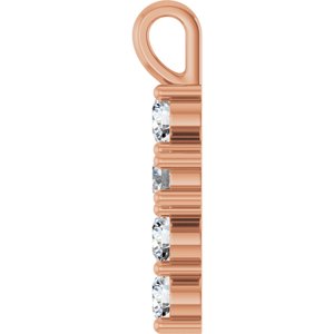 10K Rose Gold 1/2 CTW Lab-Grown Diamond Pendant