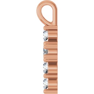 10K Rose Gold 1/3 CTW Lab-Grown Diamond Pendant