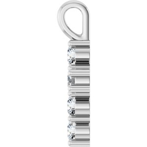 10K White Gold 1/3 CTW Natural Diamond Pendant
