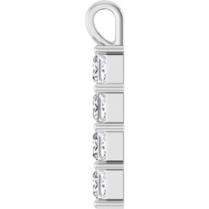 10K White Gold 1 1/2 CTW Lab-Grown Diamond Pendant