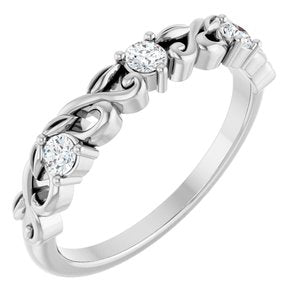 Platinum 1/5 CTW Lab-Grown Diamond Anniversary Band