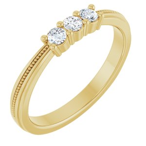 14K Yellow Gold 1/5 CTW Lab-Grown Diamond Anniversary Band