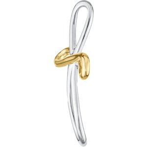 Sterling Silver & 14K Yellow Gold Infinity-Inspired Cross Pendant