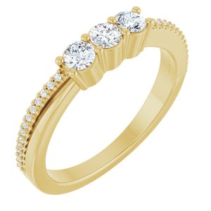 14K Yellow Gold 1/3 CTW Natural Diamond Anniversary Band