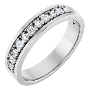 Platinum 3/8 CTW Lab-Grown Diamond Band