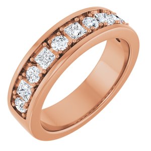 14K Rose Gold 1 CTW Natural Diamond Band