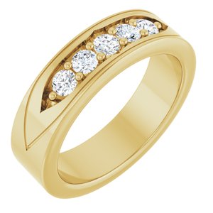 14K Yellow Gold 1/2 CTW Natural Diamond Band