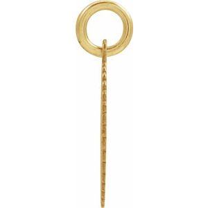 10K Yellow Gold Initial N Sunburst Pendant