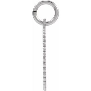 10K White Gold Initial Q Sunburst Pendant