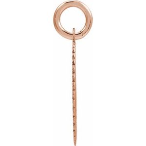 14K Rose Gold-Plated Sterling Silver Initial E Sunburst Pendant